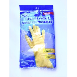 Scrub Buddies Large-Size Reusable Latex Gloves, 1-Pair Packs