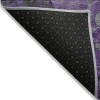 Homeroots 2' X 8' Purple Abstract Washable Indoor Outdoor Runner
