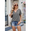 Today Deals+Prime 2025 2025 Womens Summer Tops Short Sleeve V-Neck