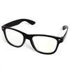 Skeleteen Retro Nerd Costume Glasses - Oversized Black Hipster Eyeglasses