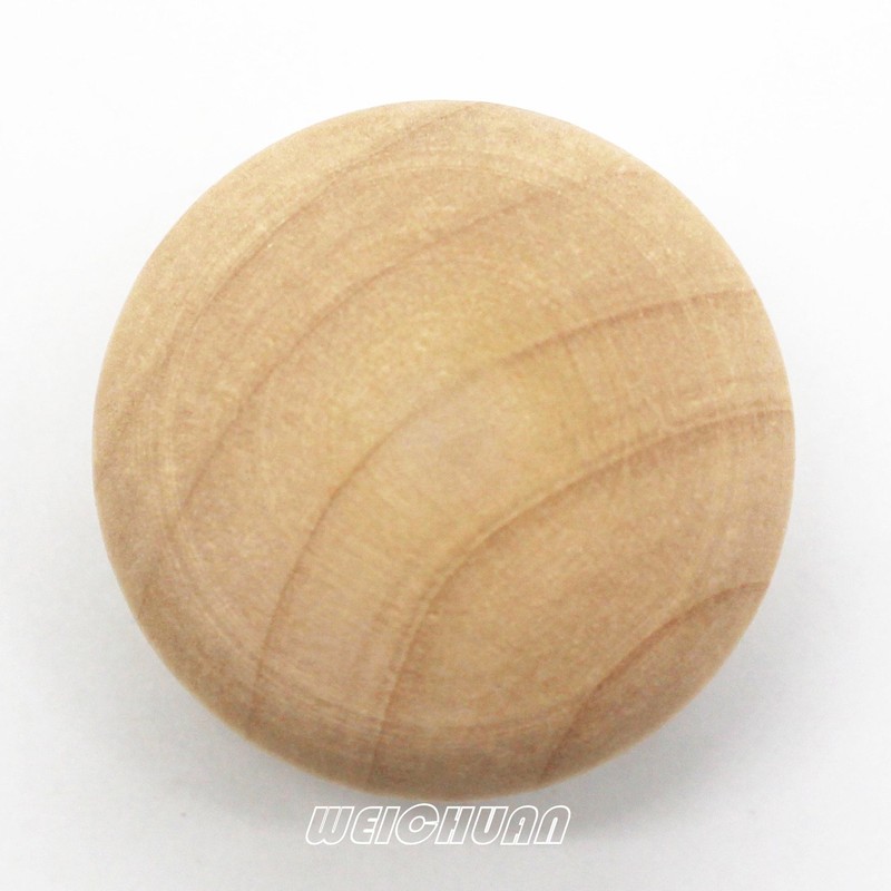 WEICHUAN 15PCS Round Wood Unfinished Cabinet Furniture Drawer Knobs Pulls