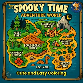 Spooky Time-Adventure World: Cute and Easy Coloring
