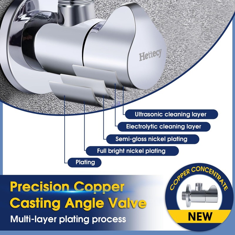 Angle Valve 2 Pack Shut Off Angle Stop Valve 1/2''
