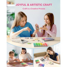 ARTDOT 11000 PCS Clay Beads 𝐅𝐫𝐢𝐞𝐧𝐝𝐬𝐡𝐢𝐩 𝐁𝐫𝐚𝐜𝐞𝐥𝐞𝐭𝐬 Kit, 7 Styles Letter Beads 48 Colors Assorted Heishi Beads Jewelry Making Kit Craft Art Gifts for Teen Girl Ages 6 7 8 9 10 11 12