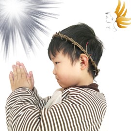 YANNIVIA Wearable Crown of Thorns 7" Jesus Crown Headpiece (Small Size) Catholic Crowns Stage sitcomios, drama props, tools for home and church prayers