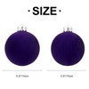 CristBest Velvet Christmas Balls Large Hanging Shatterproof Flocked Christmas Tree