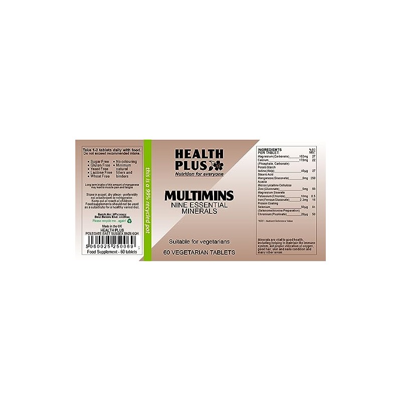 Health Plus Multimins Mineral Supplement - 60 Tablets