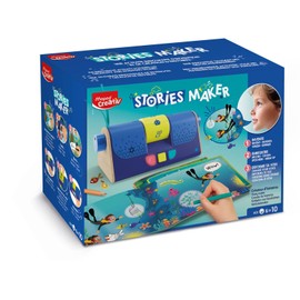 Maped Creativ Stories Maker - Complete Kit for Drawing, Inventing and Recording Stories - with Voice Changer and 200 Stickers - Creative Activity, from 6 Years Old