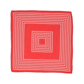 Giorgio Rimaldi Neckerchief with Stripes – 55 x 55 cm Size – Bandana for Men and Women – Velour Scarf Perfect for All Seasons, red, Unit size