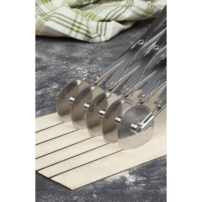 Fantes Expandable 5-Wheel Stainless Steel Dough Cutter, The Italian Market
