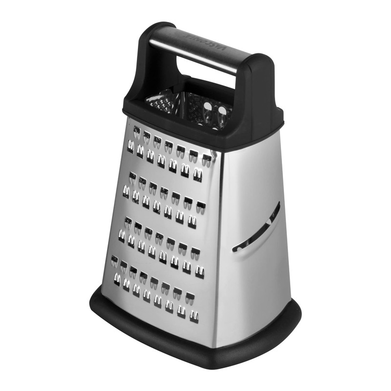 Vasconia 4029727 Rallador de acero inoxidable con mango en TPR