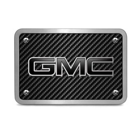 iPick Image Made for GMC 3D Logo in Black Carbon Fiber Texture Billet Aluminum 2 inch Tow Hitch Cover