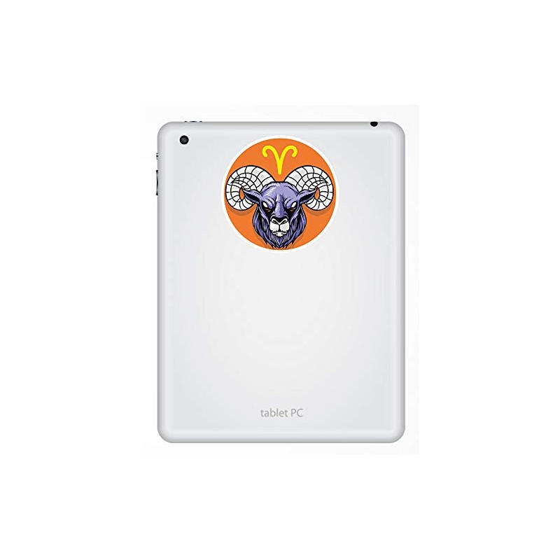 2 x 10cm Aries Zodiac Sign Vinyl Stickers - Ram
