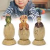 3PCS Cute Hatching Growing Dinosaur Eggs Model with Base for