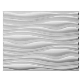 Art3d Decorative 3D PVC Wall Panel for Interior Décor, 6-Pack 24.6 x 31.5 in., Wave 2