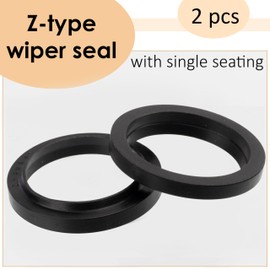 AERZETIX - C76715 - Set of 2 simple "Z" type stripper seals for hydraulic cylinders with shaft diameter 35 mm - outer diameter 45 mm - operating temperature -30 +100°C - made of NBR rubber