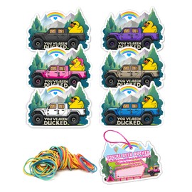 Been Ducked You've Card, Duck Duck Tags, Ducking Game Card, Ducked Tags, Rubber Duck for Tags, Duck Car Design, 50Pack with Round Hole and Rubber Bands