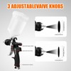 SICOPRO HVLP Air Paint Spray Gun with 1.4/1.7/2.0mm Nozzles for