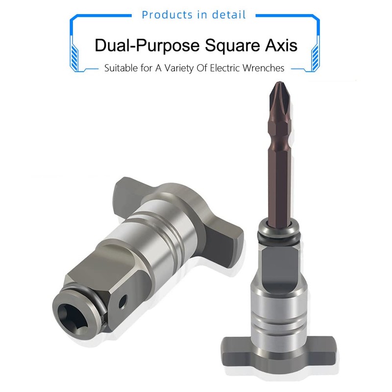 2 Pack 1/2‘’ Anvil Wrench Pin Converter Shaft Adapter for