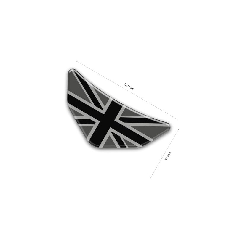 Union Jack Black & 2 Tone Grey Chevron Car -