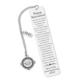 Retirement Gift for Woman Retirement Gifts for Men 2025 Teacher Retirement Bookmark for Women Coworker Farewell Leaving Goodbye Gifts for Women Female Thank You Appreciation Gifts Office Bookmark