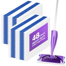 Orighty Dry Mop Pads Refill Compatible with Swiffer WetJet, Multi-Layer Mopping Pads, Multi Surface WetJet Hardwood Floor Cleaner Spray Mop Pads Refills, 48 Count