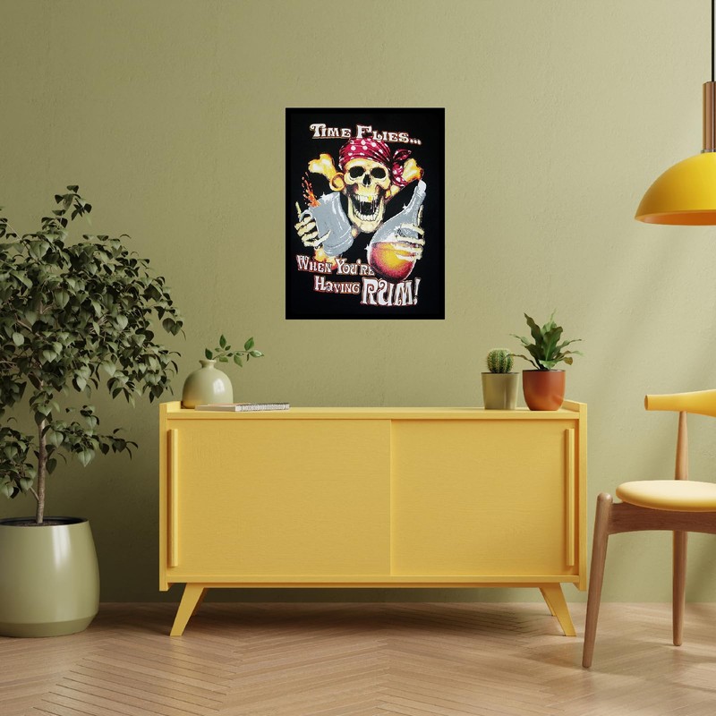 Shawprint Limited Time Flies When Your Having Rum RETRO METAL