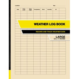 Weather Log Book: Record and Track Weather Data | Large