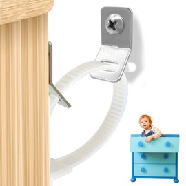 Furniture Straps, 6 Pack Furniture Safety Strap Anti-Tip Wall Anchors Protecting Kit for Cabinet Furniture Wall Fixing