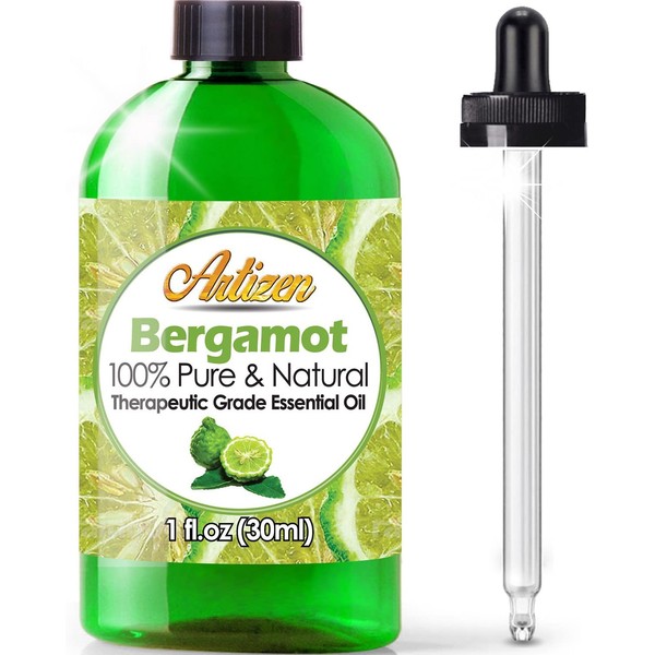 Artizen Bergamot Essential Oil (100% Pure & Natural - Undiluted) Therapeutic Grade - Huge 1oz Bottle - Perfect for Aromatherapy, Relaxation, Skin Therapy & More!