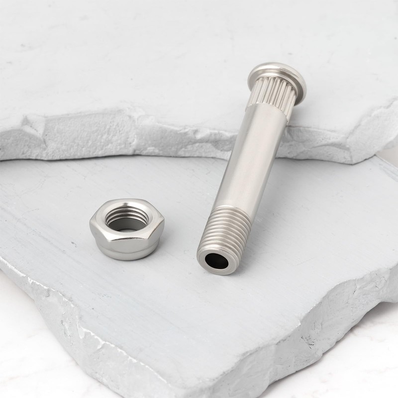 LT Easiyl Skateboard Truck Kingpin and Nut, Silver, 4pcs