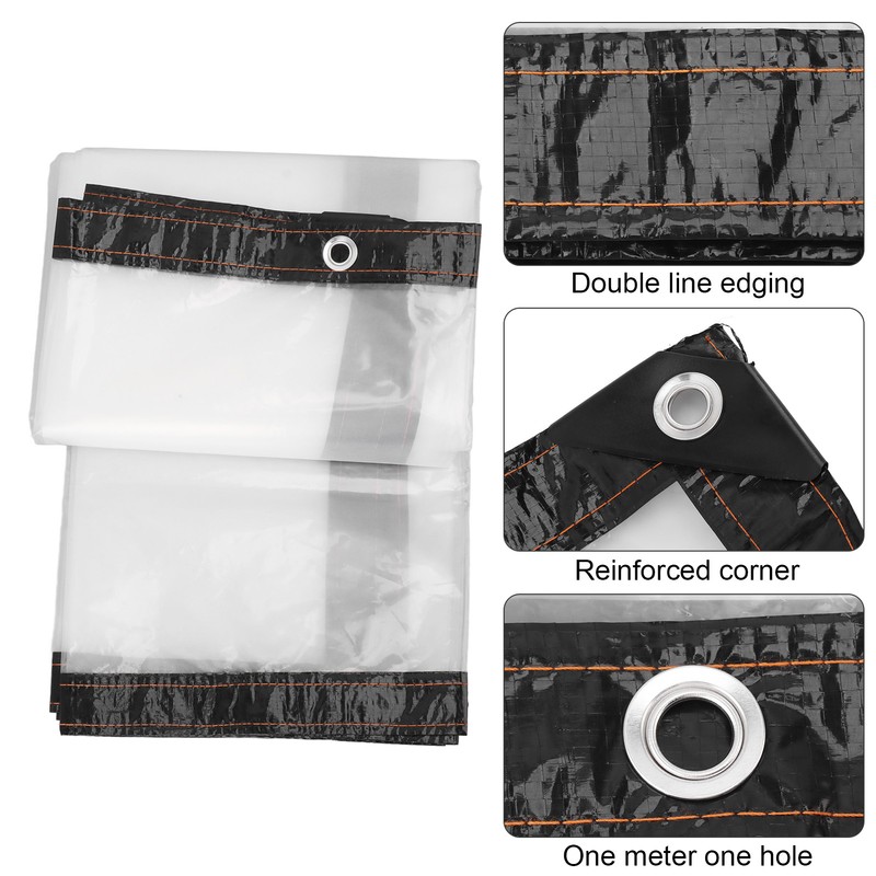 Transparent Tarp Cold Insulation Garden Rainproof Clear Poly Tarp Plant
