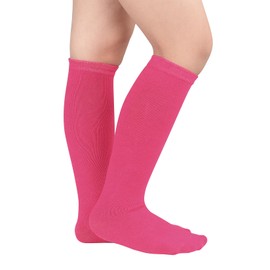 Kids Child Soccer Socks Knee High Tube Socks Toddler Girls Uniform Socks Cotton Sport Stocking for Boys 1 Pair Solid Rose One Size