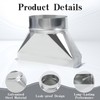 6''Diameter Galvanized Transition, 3-1/4" x 10" x 6'' Rectangular to