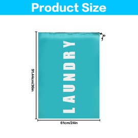 2 Pcs Large Laundry Bags, Travel Laundry Bags with Drawstring, 24" x 36" Extra Large Dirty Clothes Bags for Bathroom Home Dormitory Holiday Travel Essentials