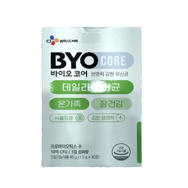 bio core CJ BYO Biocore Daily Lactic Acid Bacteria Plant-derived Intestinal Health 30 sachets 1 box / CJ BYO 바이오코어 데일리 유산균 식물유래 장건강 30포 1박스