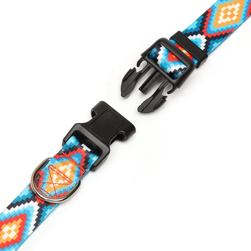 Suredoo Adjustable Nylon Dog Collar with Patterns, Soft Comfy Pet