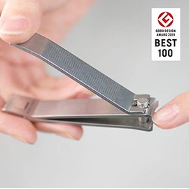 SUWADA Nail Clipper, Foldable Nail Cutter with Sharpening Capability, Good Design BEST100 Award Winner
