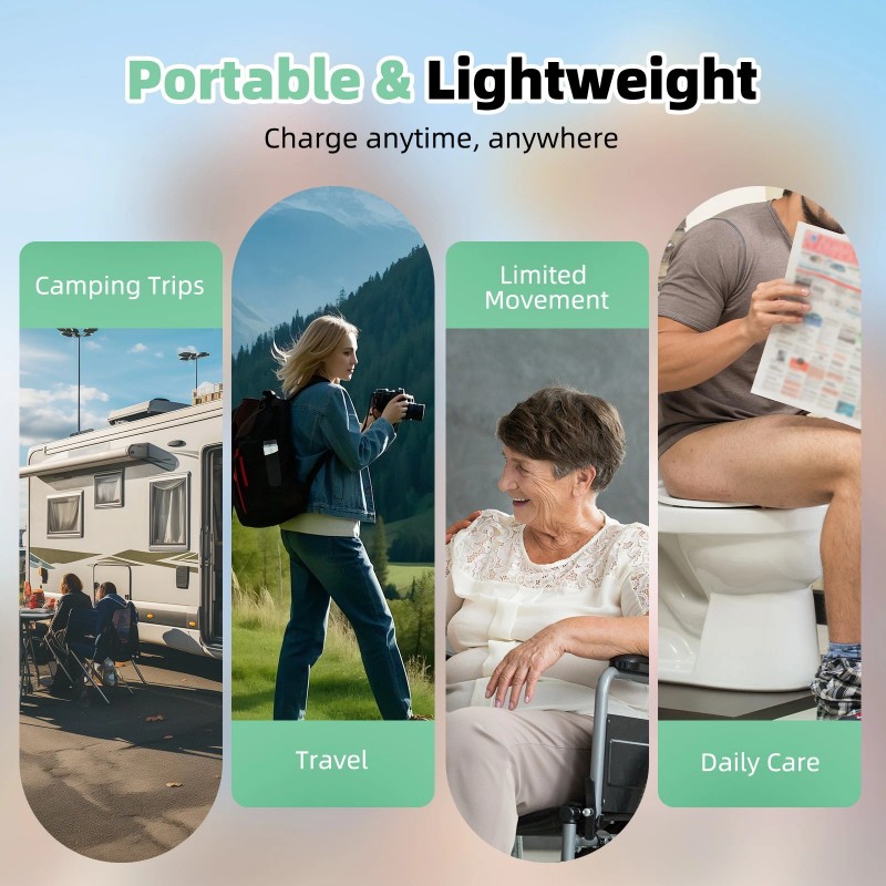 Hibbent Portable Bidet for Travel High Pressure Handheld Electric Bidet