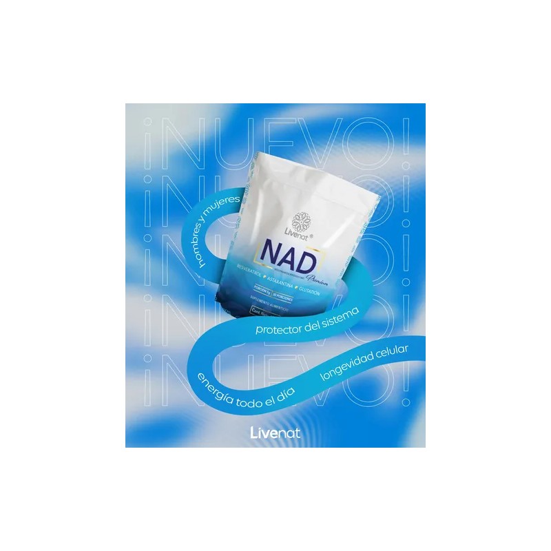 Nad Premium Livenat Antiedad, Energia, Antioxidante, 1mes
