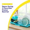 Space-Saving 3-Piece Dish Drainer Rack Set: Efficient Kitchen Organizer for