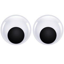 TOAOB 2pcs Giant Googly Eyes 6 Inch Plastic Wiggle Eyes with Self Adhesive White Googly Eyes for DIY Crafts Home Decoration