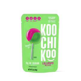 Koochikoo Sugar Free Organic Lollipops with Vitamin C, Watermelon 10 Count (Pack of 1)