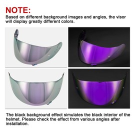 PSLER Helmet Visor Mirrored for Shoei GT Air GT Air 2 TC-5 TC-9 Neotec CNS-1, Helmet Visor Tinted Visor Motorcycle Helmet Accessories Replacement (Deep Purple)