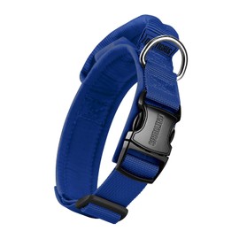 Tough Dog Collars, Tactical Dog Collar with Handle, Milltary Adjustable Dog Collar with Heavy Duty Metal Buckle for Training (Blue, S)