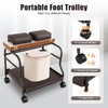 Pedicure Foot Rest, Portable Pedicure Foot Stool Spa Trolley, Foot