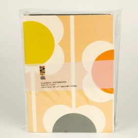 Orla Kiely Abacus Flower Notebook & Wooden Office Set Sticky Notes+Binder Clips