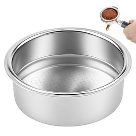 Stainless Steel Espresso Machine Parts 51mm Portafilter Basket with Coffee Machines for Portafilter Machines Espresso Machine Parts Compatible (Double layer 2cup)