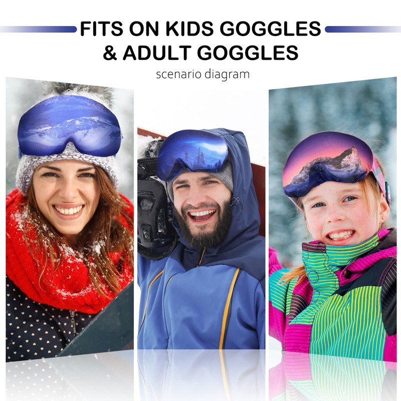 4 Pieces Ski Snowboard Goggle Cover Sleeve, Goggle Cover Microfiber