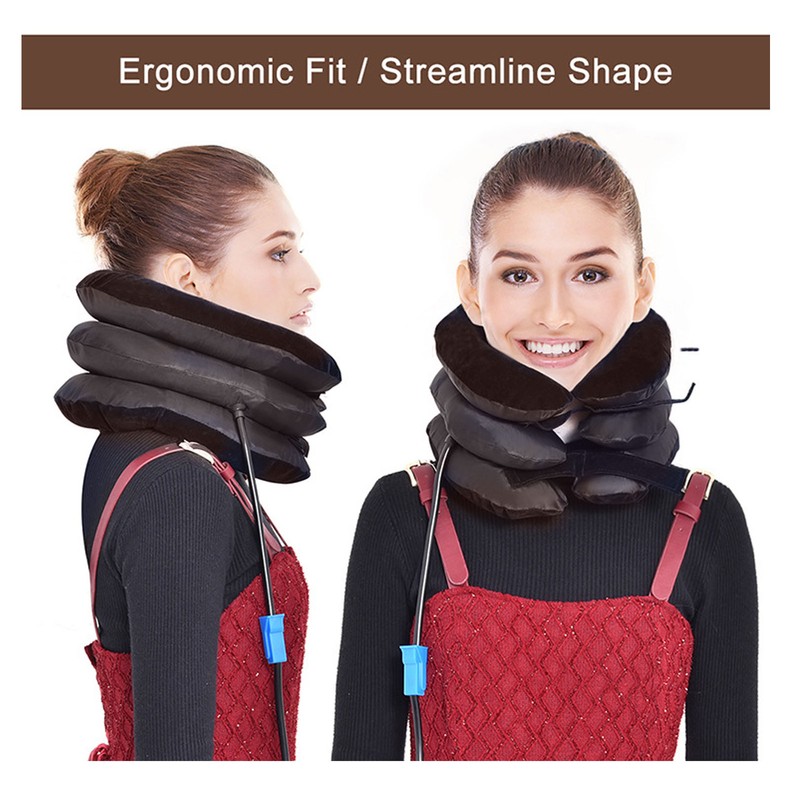 Neck Support Brace Stretcher Neck Decompression Inflatable Adjustable Cervical Traction